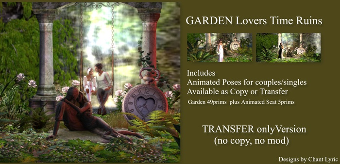 Garden Lovers Time Ruins TRANSFER (no copy no mod) 