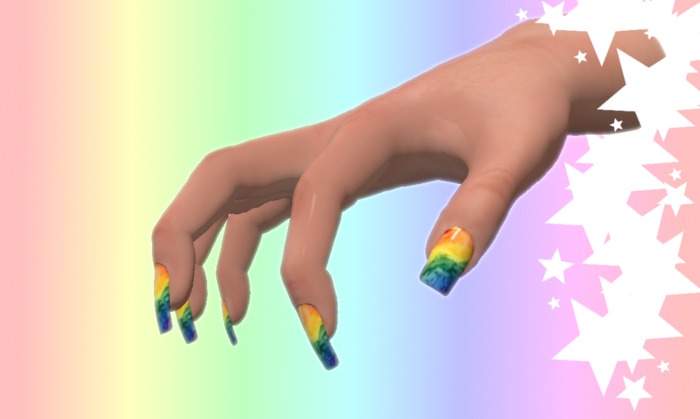 -=R=- Rainbow Nails Applier Hud  Maitreya