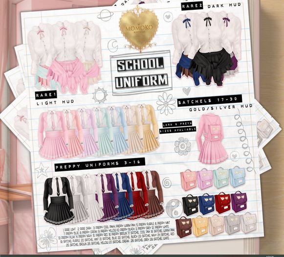 {Momoko} Preppy uniform  -Lara- Yellow 9