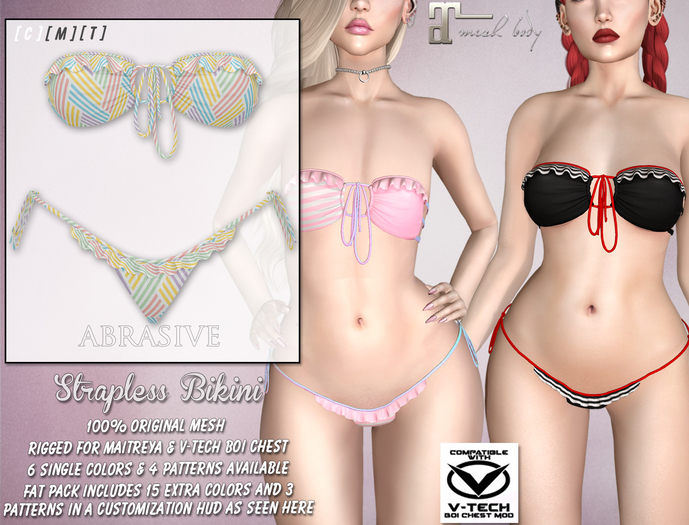 [ abrasive ] Strapless Bikini - Pastel