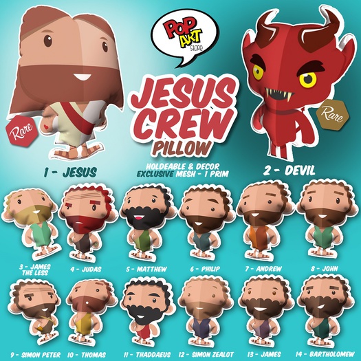 JESUS CREW PILLOW GACHA - JESUS RARE