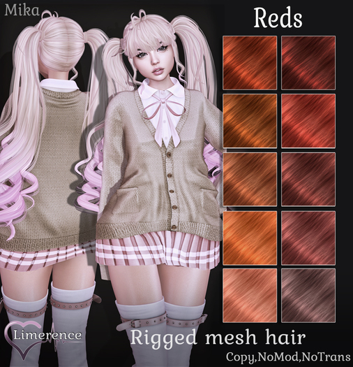 {Limerence} Mika hair-Reds