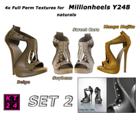 K24T:// 4x Full Perm Textures for Millionheels Y 248 Set 2 nat