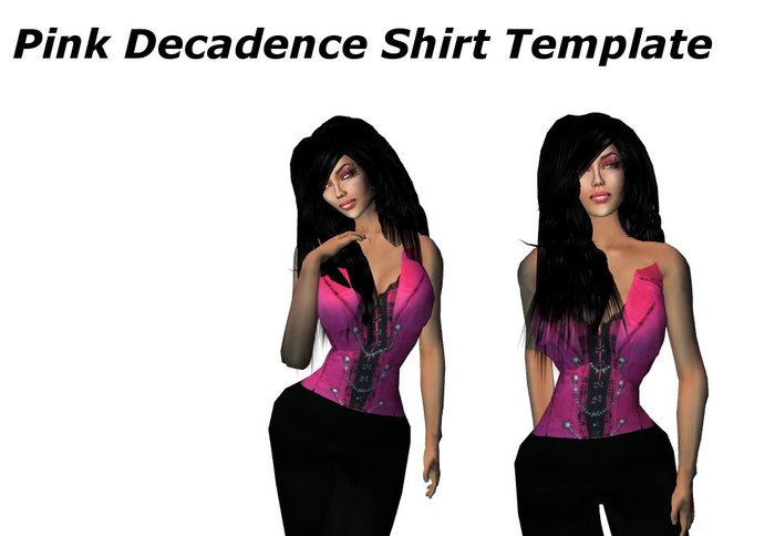 Pink decadence Shirt template