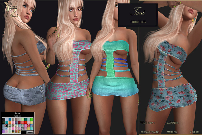 YELIZ MESH "TONI" Dress w. HUD