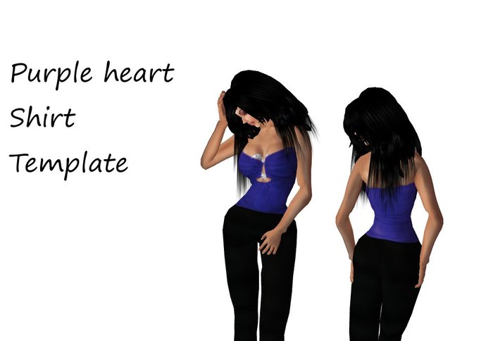 Purple Heart Shirt template