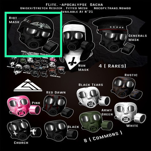 FLite.-Apocalypse Riot Mask RARE