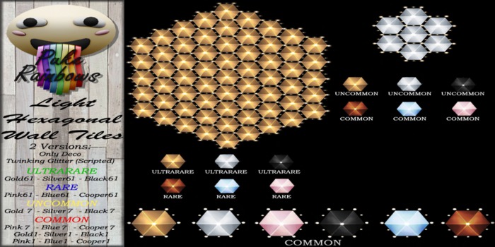 [PR] Light Hexagonal Wall Tiles 61 - Blue <<RARE>>