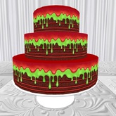 Red & Green Drip Christmas Drip Cake