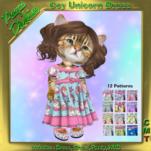 Peeps Dinkies Coy Unicorn Dress