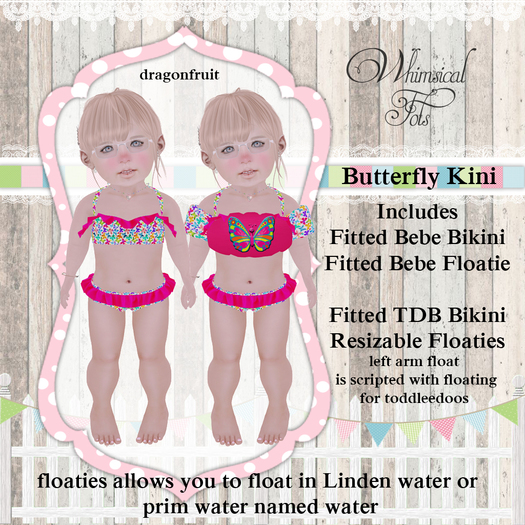{WT} BB/TD Butterfly Kini (Dragon Fruit)