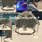 Building a sand castle for 4 under a canopy-Crate