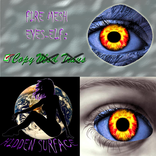 Fire Elf MESH Eyes *Hidden~Surface*