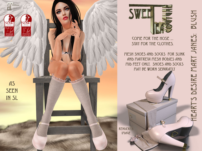 STC Heart's Desire MID MJ's and ruffle socks Blush (add me )