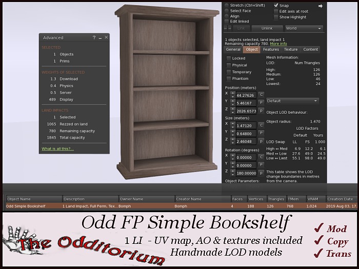 Odd Simple Bookshelf - Full Perm