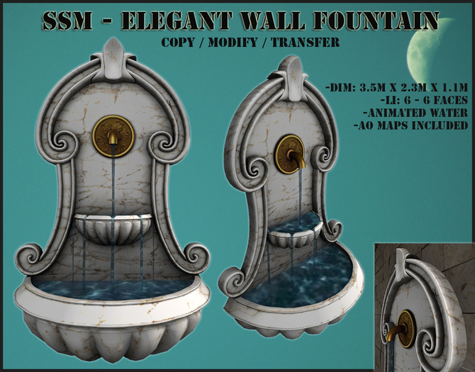 SSM - Elegant Wall Fountain