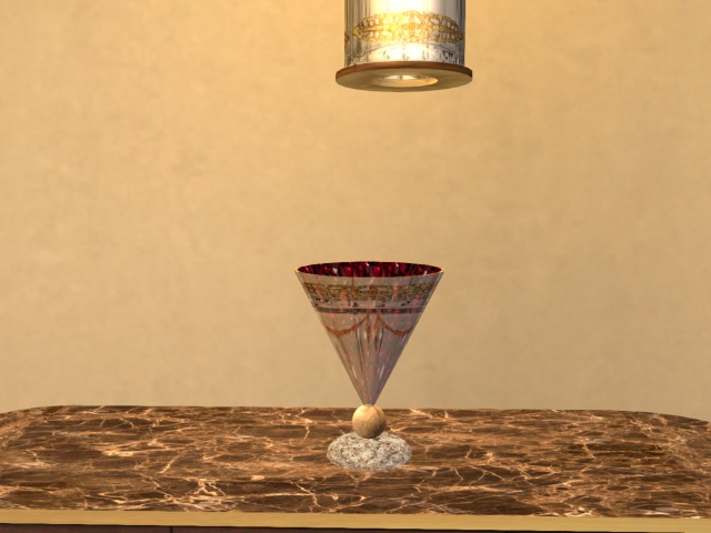 Vase Baccarat gold 2