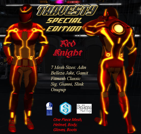 Travesty Red Knight Light Suit
