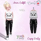 *Cherry Tot* Youth Fitted Ann Outfit White (Wear&Click)