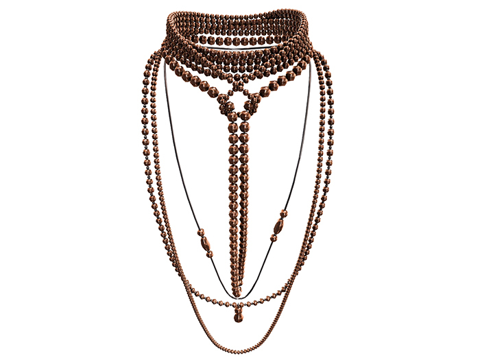 MINIMAL - Becky Back Necklace Bronze