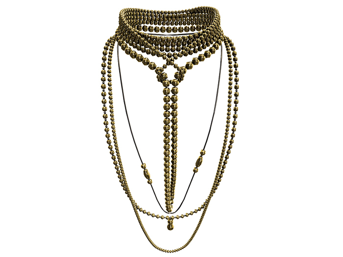 MINIMAL - Becky Back Necklace Gold