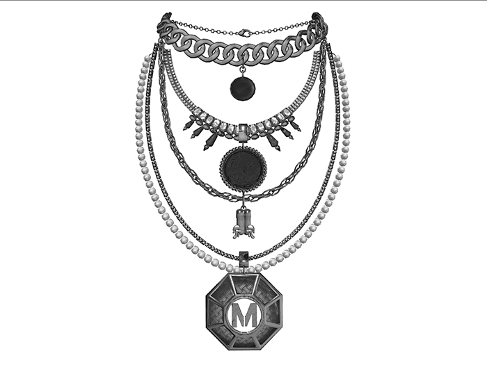 MINIMAL - Charmed Necklace Silver