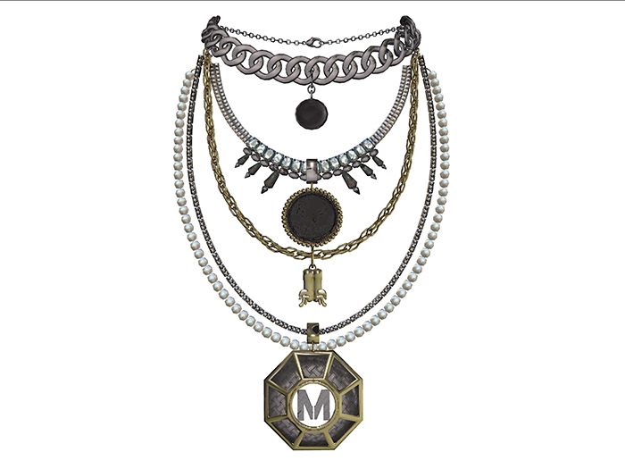 MINIMAL - Charmed Necklace Gold