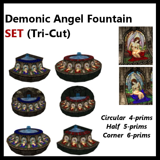 Demonic Angel Fountain (3-Cut) SET 