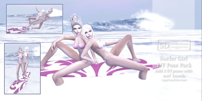 SD:: Surfer Girl f/f Pose Pack