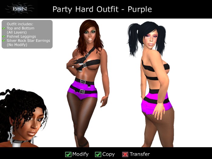 BSN Party Hard Outfit - Purple