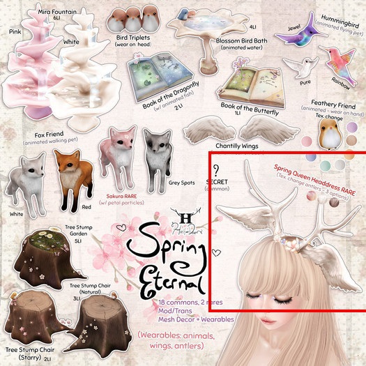 +Half-Deer+ Spring Eternal - Spring Queen Headdress RARE