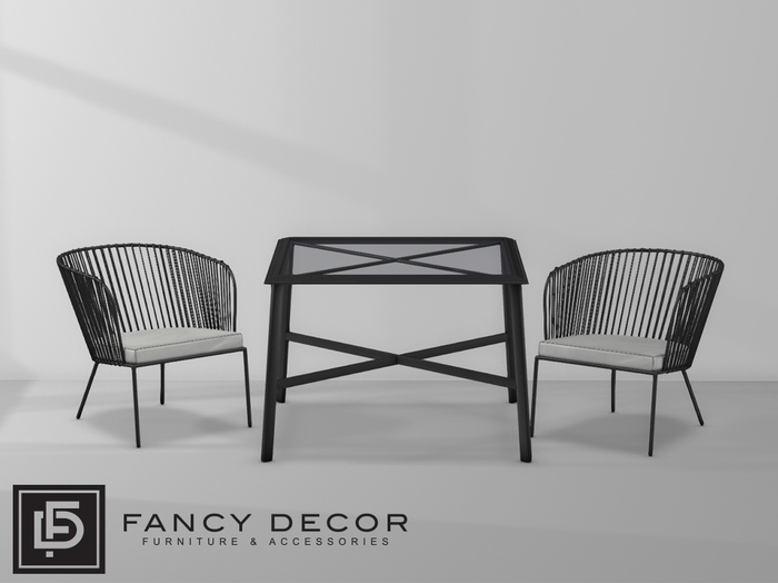 Fancy Decor: Briar Table and Chair (black)