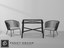 Fancy Decor: Briar Table and Chair (black)