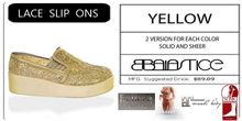 Baiastice_Lace Slip On-Yellow