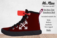 Mr.Nice Top Sneakers Red color