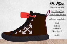 Mr.Nice Top Sneakers Brown color