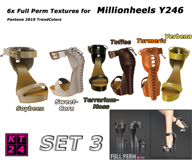 K24T://  6x Full Perm Textures. for Millionheels Y 246 Set 3 +B