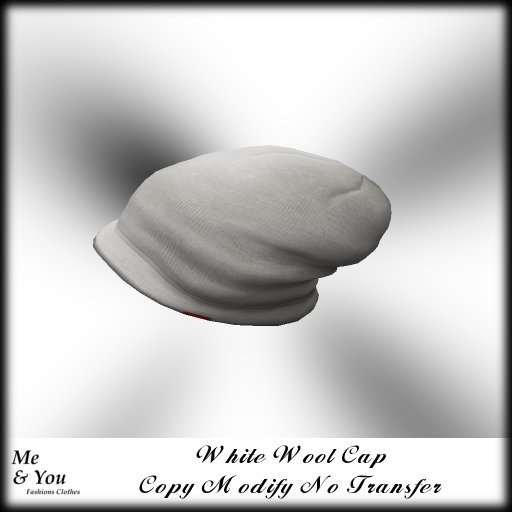 ***Me & You White Wollen Cap