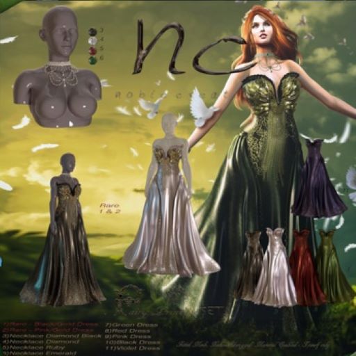 [NC] - Fairy Princess SET - Emerald Necklace