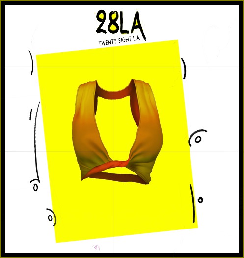 28LA. Ariel Top OMBRE YELLOW  [Add Me]