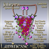 JAHZARA "Blessed Princess" Ladenia Necklace & Earrings Set OP - Red Purple Gold
