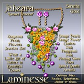 JAHZARA "Blessed Princess" Sirinta Necklace & Earrings Set OP - Orange Pink Gold