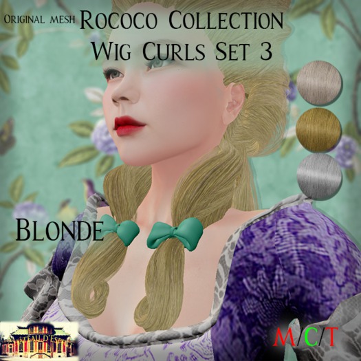 ~CdE~ Rococo Wig Curls Set 3 BLONDE