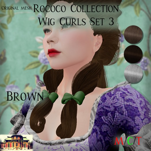 ~CdE~ Rococo Wig Curls Set 3 BROWN