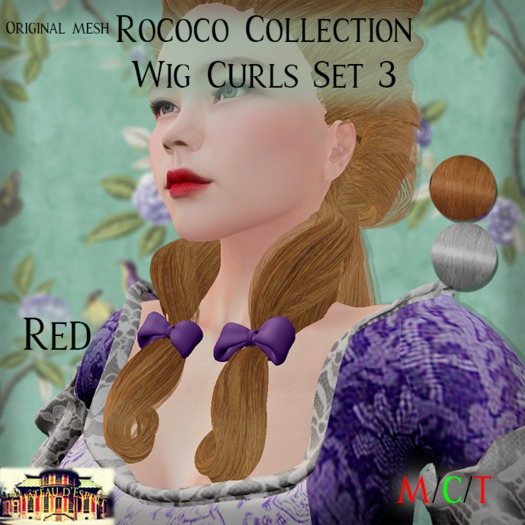~CdE~ Rococo Wig Curls Set 3 RED
