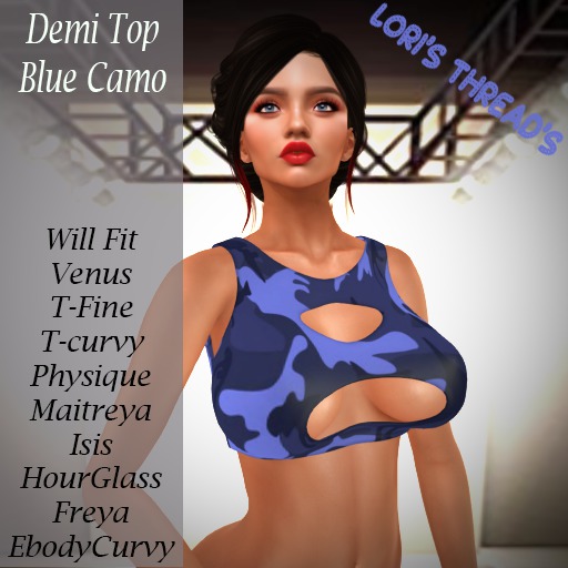 [L.T] Demi Top - Blue Camo (REZ ME)