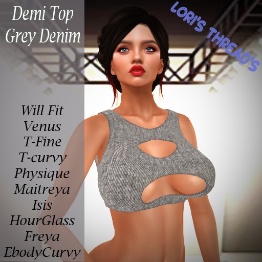 [L.T] Demi Top - Grey Denim (REZ ME)