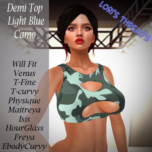 [L.T] Demi Top - Light Blue Camo (REZ ME)