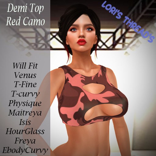 [L.T] Demi Top - Red Camo (REZ ME)