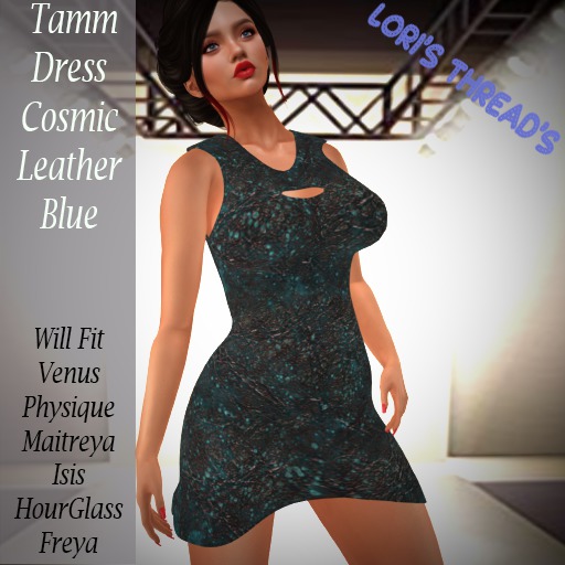 [L.T] Tamm Dress - Cosmic Leather Blue (Rezz Me)